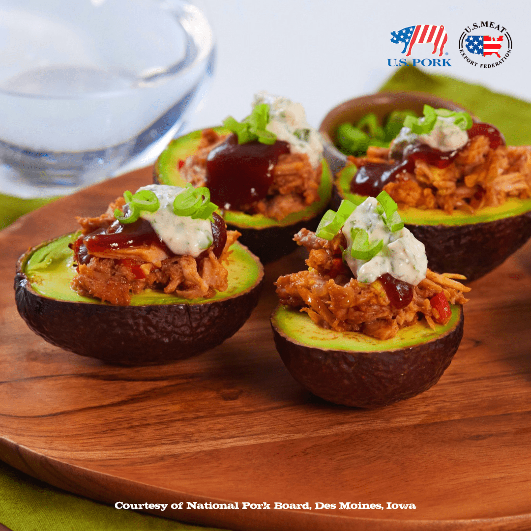 BBQ Pork Stuffed Avocados