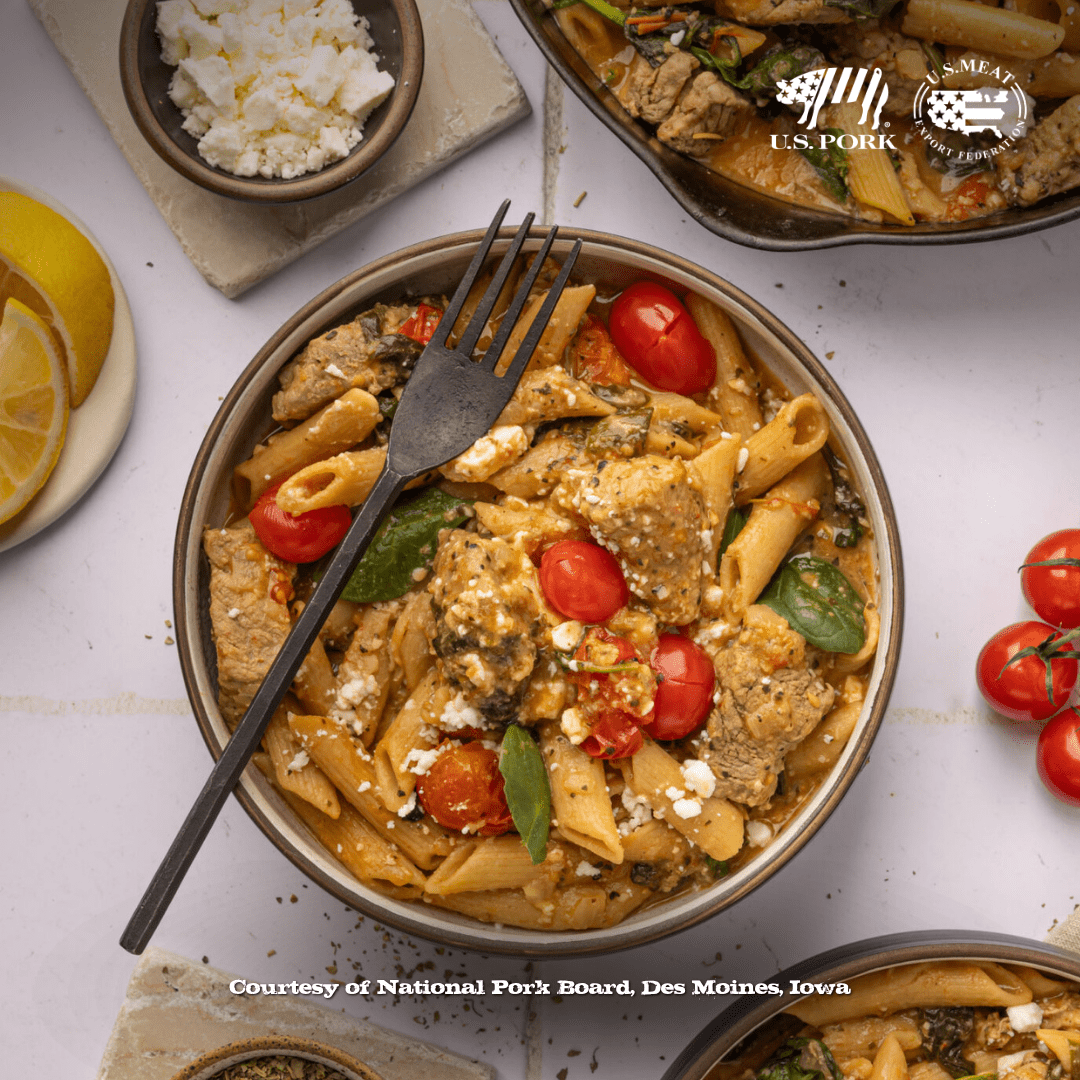 one-pan-mediterranean-pork-feta-burst-cherry-tomato-pasta